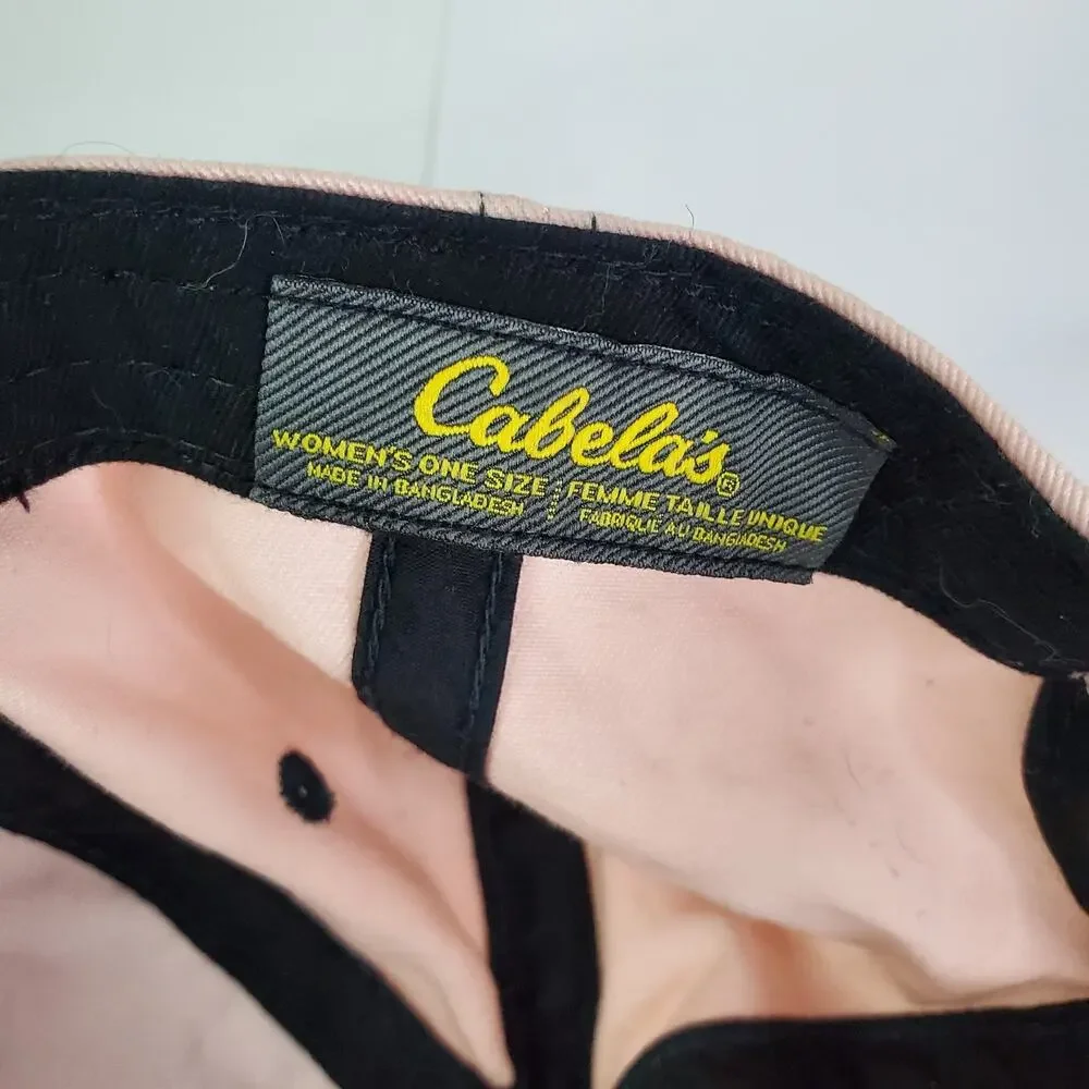 Cabela's Light Pink Strap Hat Hunting Women's Embroidered Outdoor Hiking